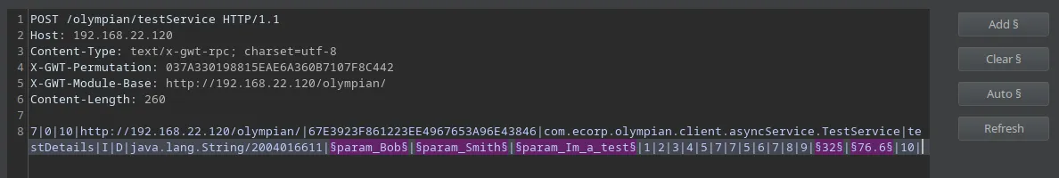 Burp Intruder example