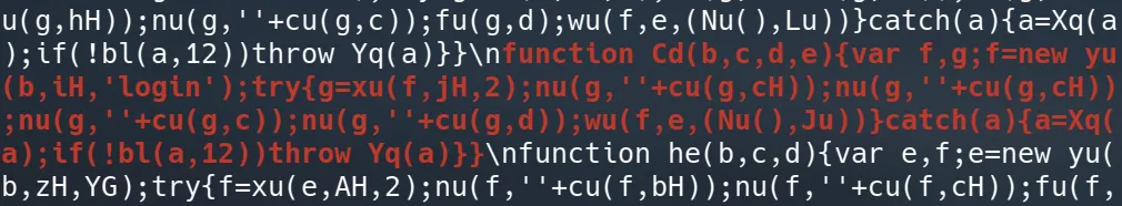 Obfuscated code example