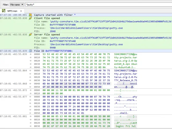IONinja showing named pipe communications
