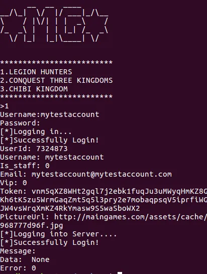 Python script for login