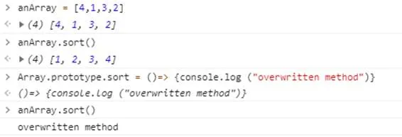 Overwriting methods at the prototype