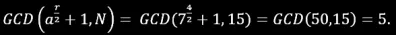 GCD(N, a^(r/2) + 1)