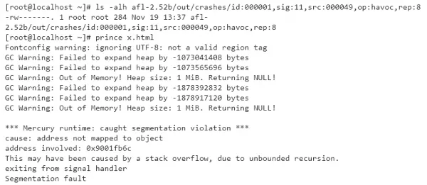 Fuzzer results