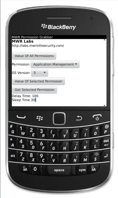 Permission grabber screenshot