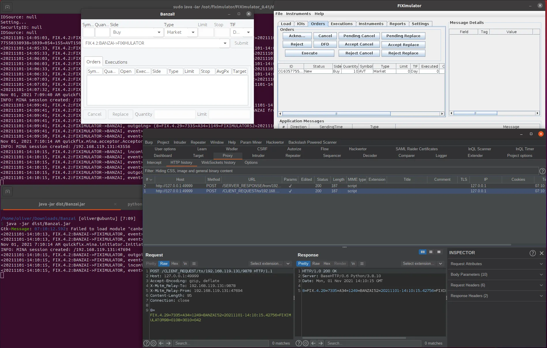 Burp Suite Proxy History