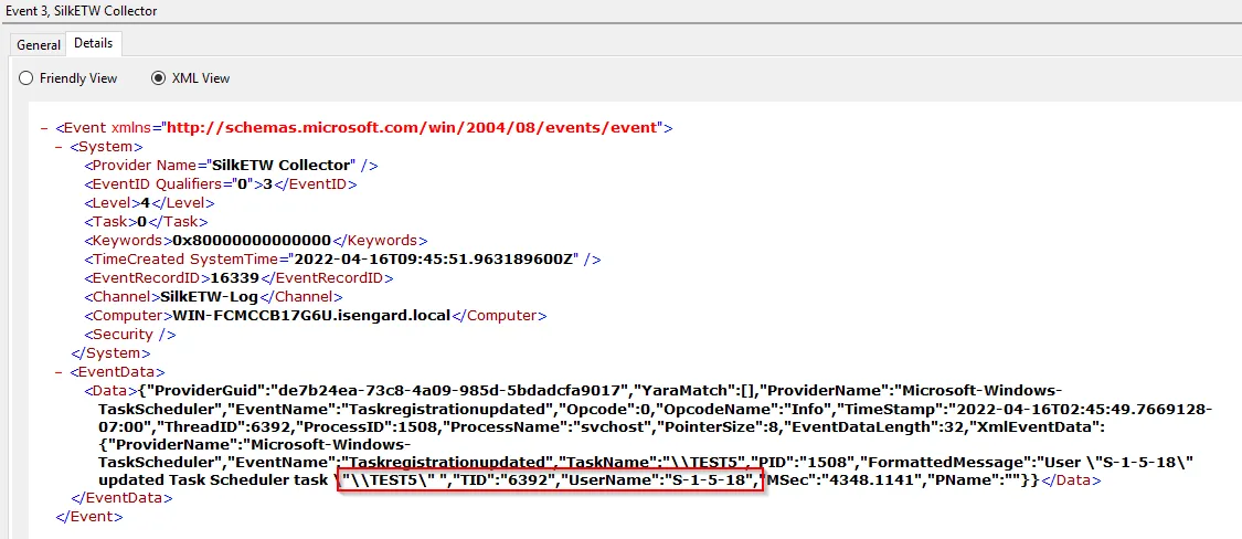 TaskScheduler ETW feed entries
