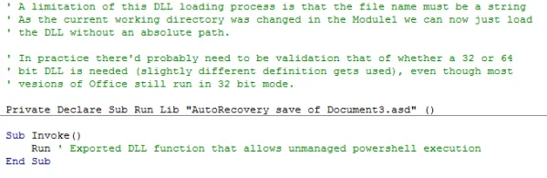 Image showing VBA code for second module
