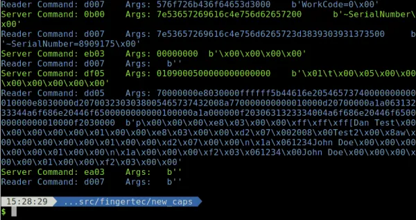 User database capture