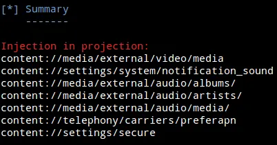 SQL injection scan
