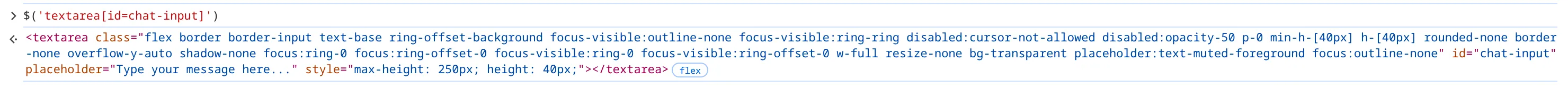 Using a CSS locator in the browser console to verify the correct CSS